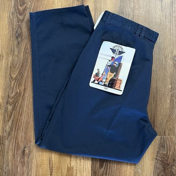 Men’s‎ Vintage NEW Levi’s Dockers Straight Pants Size 36 X 30 Blue WPL 423 - Picture 1 of 8